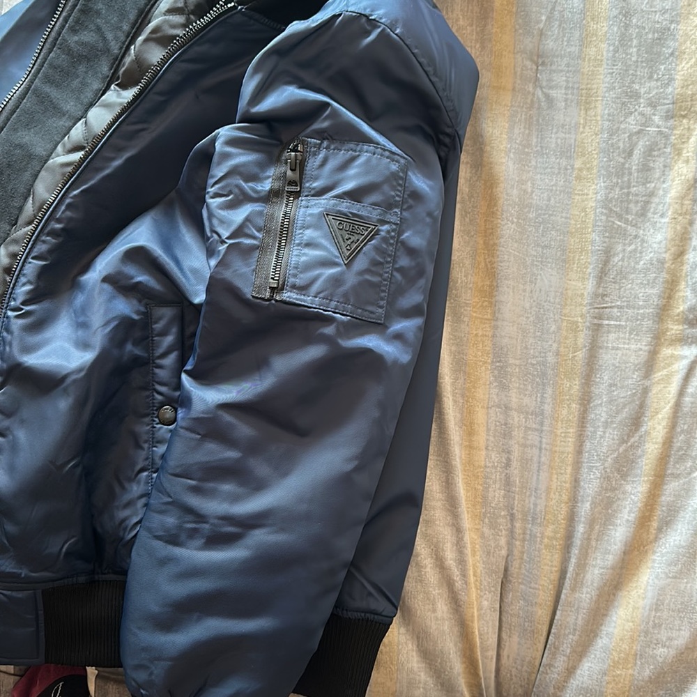 Men's Bomber Jacket With Removable Hooded Inset (Near… Gem